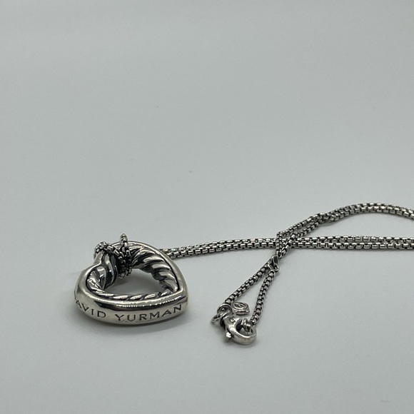 David Yurman Sterling Silver Heart Necklace - Picture 9 of 14